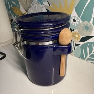 cobalt blue canister